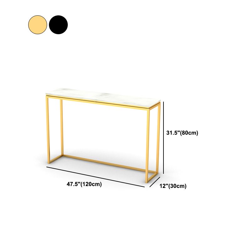 Table de console blanc rectangulaire moderne - Table de la console 11,81 "x 31,49"