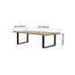 Rectangle Industrial Dining Room Table Pine Solid Wood Table with Black Double Pedestal Clearhalo ' dining_table' 'Dining Tables & Seating' 'Dining Tables' 'furn' 'furn_dining_table' 'Furniture' 'furniture_dining_table' 'Kitchen & Dining Furniture' 'kitchen&dining_furn' 'kitchen' 'kitchen_dining_table' 1200x1200_928840d7-6dce-4315-ae45-da4aae438a42