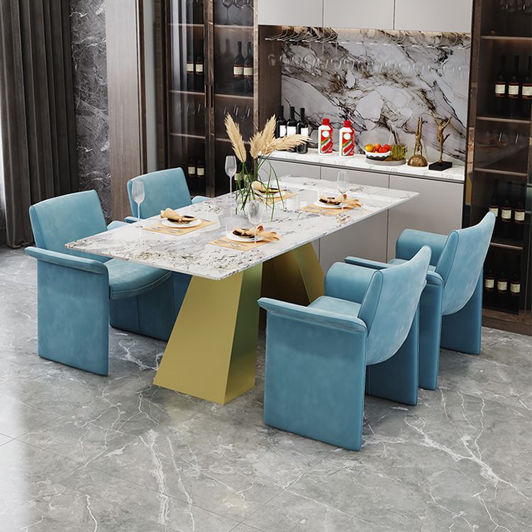 Nordic 1/5 Pieces Dining Set Rectangle Stone Dining Table for Kitchen Dining Room Clearhalo 'Dining Room Sets' 'Dining Tables & Seating' 'dining_room_set' 'furn' 'furn_dining_room_set' 'Furniture' 'Kitchen & Dining Furniture' 1200x1200_928910a8-2452-4912-9745-a40db8edaaf6