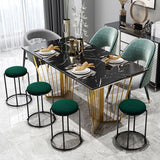 Modern Ottoman Leather Upholstered Tear Resistant Round Ottoman with Chair Legs