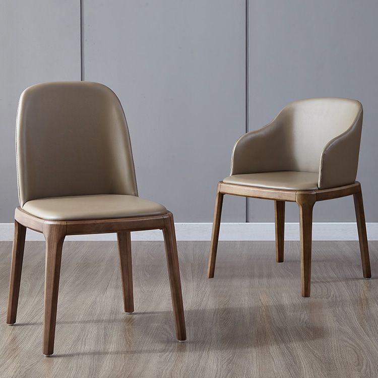 Industrial Indoor-Outdoor Dining Chair Parsons Chair with Upholstered