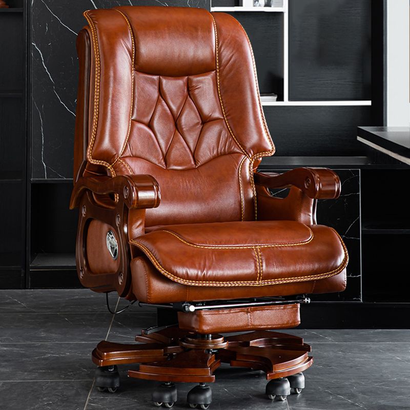 Base tradizionale in metallo reclinabile standard a colore girevole con poggiapiedi