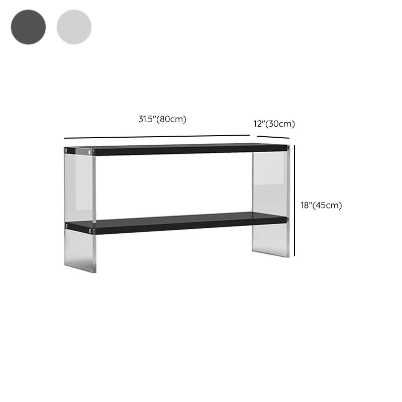 Rectangle Shape Contemporary Console Table Black/White Console Sofa Table Clearhalo 'Console Tables' 'console_tables' 'Entry & Mudroom Furniture' 'furn' 'furn_console_tables' 'Furniture' 1200x1200_928be20c-bc7f-4c96-b08f-e5382ef92839
