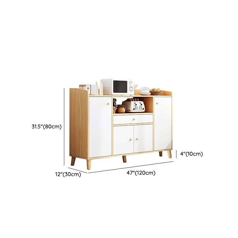 Modern Style Dining Server Engineered Wood Server with Open Storage Clearhalo 'buffet_sideboard' 'Buffets & Sideboards' 'furn' 'furn_buffet_sideboard' 'Furniture' 'Kitchen & Dining Furniture' 1200x1200_928c01a2-19a3-4c53-99a4-6178137b88a6