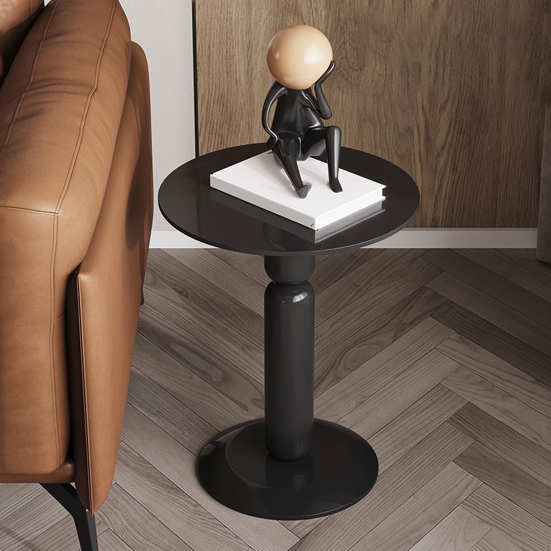 Round Pedestal End Table Modern Wood Side End Table for Living Room Clearhalo 'Coffee & Accent Tables' 'End & Side Tables' 'end_side_tables' 'furn' 'furn_end_side_tables' 'Furniture' 'Living Room Furniture' 1200x1200_928c1449-60e6-4218-a048-203d59844e11