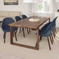 Pine Solid Wood Dining Table Rectangle Modern Dining Table with Sled Base
