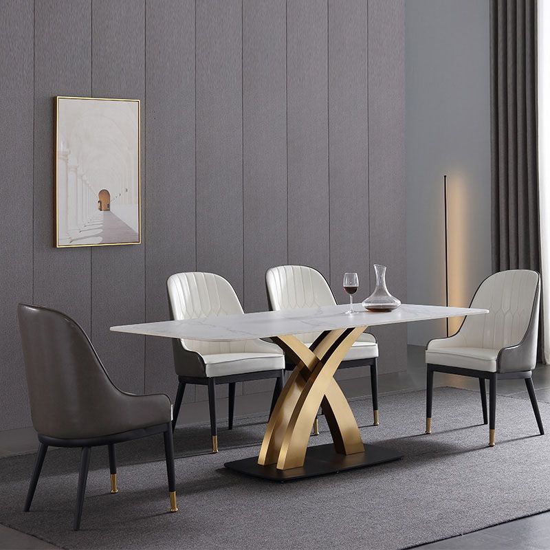 1/4/5 Pcs Dining Chairs Set Rectangular Dining Room Table Set with Pedestal Base Clearhalo 'Dining Room Sets' 'Dining Tables & Seating' 'dining_room_set' 'furn' 'furn_dining_room_set' 'Furniture' 'furniture_dining_room_set' 'Kitchen & Dining Furniture' 'kitchen&dining_furn' 'kitchen' 1200x1200_928cd287-0df9-4f2d-acb6-de5d07cb32ff