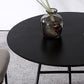 Round Wood Dining Table with Padded Chairs 1/2/3 Pieces Black Dinette Set for Home