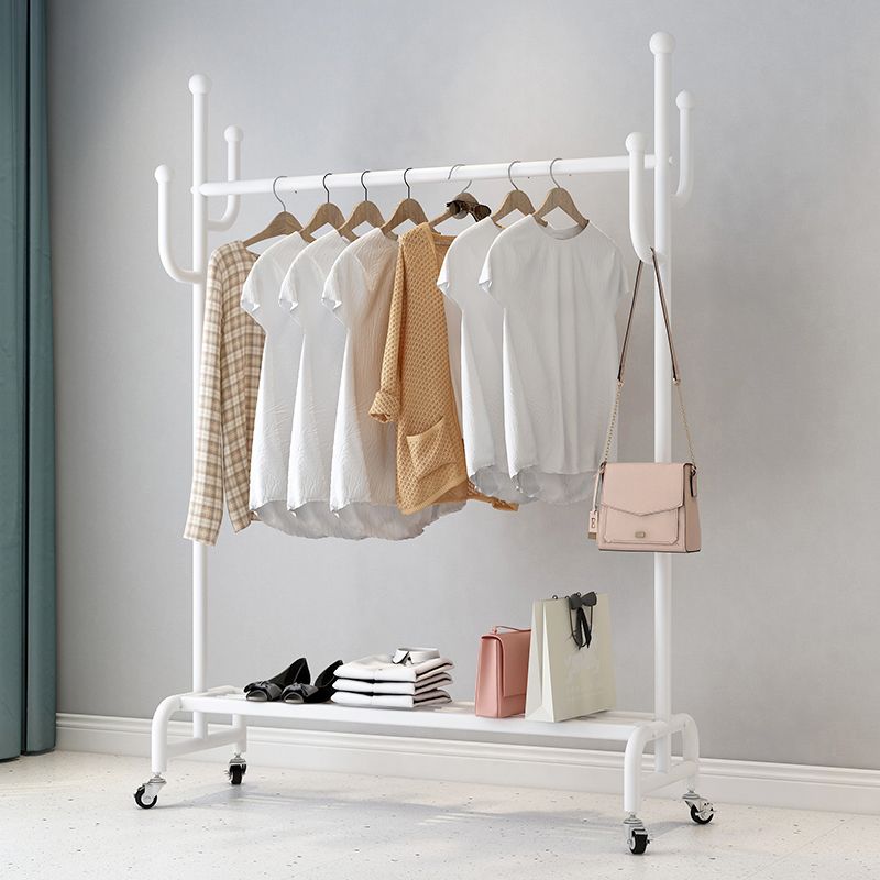 Metal Coat Hanger Hanging Metal Coat Rack Rail Entryway Kit with Shelf Clearhalo 'Entry & Mudroom Furniture' 'furn' 'furn_hall_tree_coat_racks' 'Furniture' 'Hall Trees & Coat Racks' 'hall_tree_coat_racks' 1200x1200_928dc36c-4fa7-46b7-8d63-a1d98f2b0d93