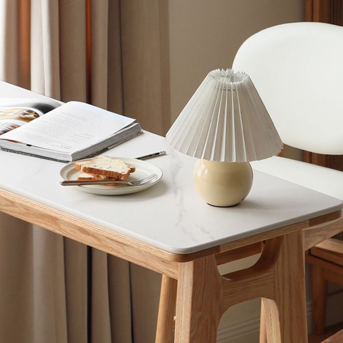 Mesa de comedor contemporánea con caballete, mesa de taburete de bar de madera maciza