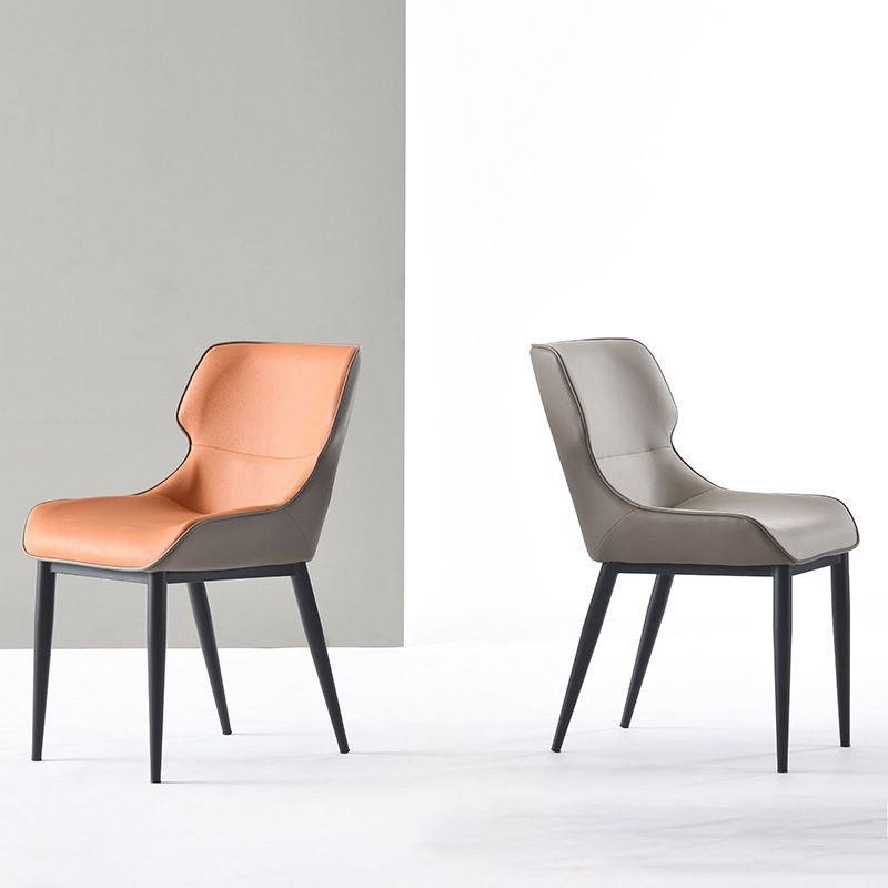 Dining Room Upholstered Chair Home Wingback Faux Leather Dining Chair Clearhalo 'Dining Chairs' 'Dining Tables & Seating' 'dining_chair' 'furn' 'furn_dining_chair' 'Furniture' 'Kitchen & Dining Furniture' 1200x1200_9291791a-5232-4409-be1c-4907d433aa11
