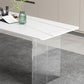 Rectangle Stone Modern Dining table Clear Double Pedestal Dining Table Clearhalo 'Dining Tables & Seating' 'Dining Tables' 'dining_table' 'furn' 'furn_dining_table' 'Furniture' 'furniture_dining_table' 'Kitchen & Dining Furniture' 'kitchen' 'kitchen_dining_table' 1200x1200_9291973f-3352-44e3-aa04-6530de01e94b