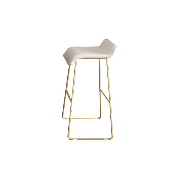 Faux Leather Bar Stool Modern Bar Height Armless Stool with Gold Base Clearhalo 'Bar Furniture' 'Bar Stools' 'bar_stools' 'furn' 'furn_bar_stools' 'Furniture' 'Kitchen & Dining Furniture' 1200x1200_92928b00-94e6-4b81-b351-968d0ced4801