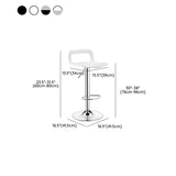 Plastic Low Back Barstools Adjustable Height Bar Stools with Metal Base