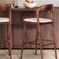Scandinavian Indoor Bar Stools Solid Wood Bar Stool with Footrest