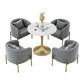Modern Sintered Stone Dining Room Set with Round Top and Gold Base Furniture Clearhalo 'Dining Room Sets' 'Dining Tables & Seating' 'dining_room_set' 'furn' 'furn_dining_room_set' 'Furniture' 'furniture_dining_room_set' 'Kitchen & Dining Furniture' 'kitchen&dining_furn' 'kitchen' 1200x1200_929680a1-4aef-4469-adcf-4f2148b39d07