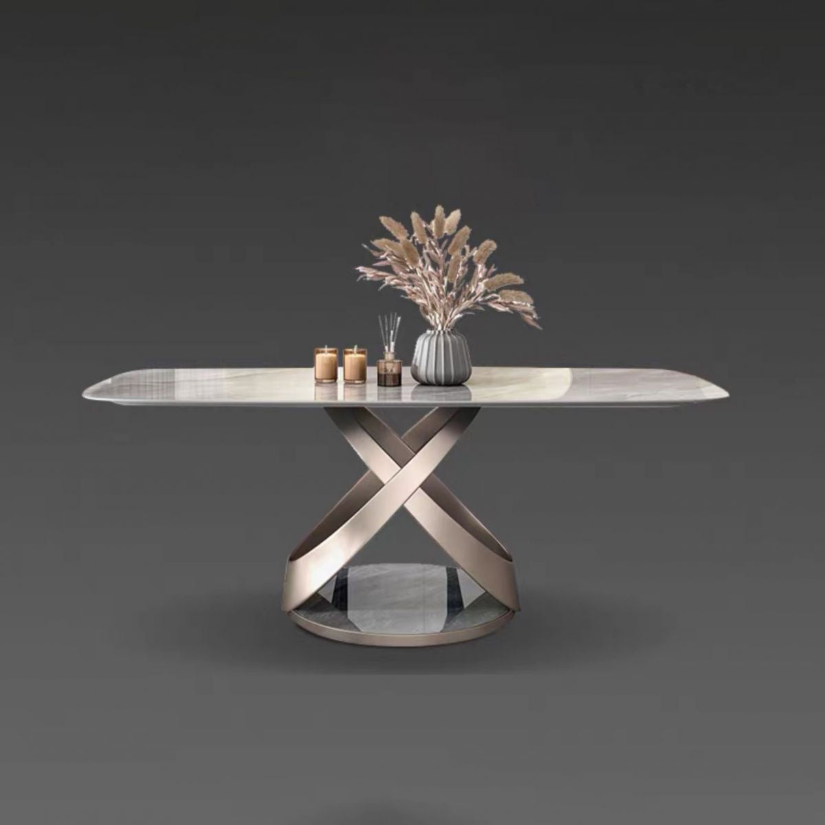 Dining Room Set Contemporary Sintered Stone Dining Table Rectangular Dining Table with Metal Base Clearhalo 'Dining Room Sets' 'Dining Tables & Seating' 'dining_room_set' 'furn' 'furn_dining_room_set' 'Furniture' 'furniture_dining_room_set' 'Kitchen & Dining Furniture' 'kitchen&dining_furn' 'kitchen' 1200x1200_9296a6c9-21d9-45a9-8584-09e20e2b27e9