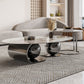 27" Wide Glam Coffee Table Stone Oval Black Coffee Cocktail Table Clearhalo 'Coffee & Accent Tables' 'Coffee Tables' 'coffee_tables' 'furn' 'furn_coffee_tables' 'Furniture' 'Living Room Furniture' 1200x1200_9296f074-f5d9-43db-bae7-003c482963db