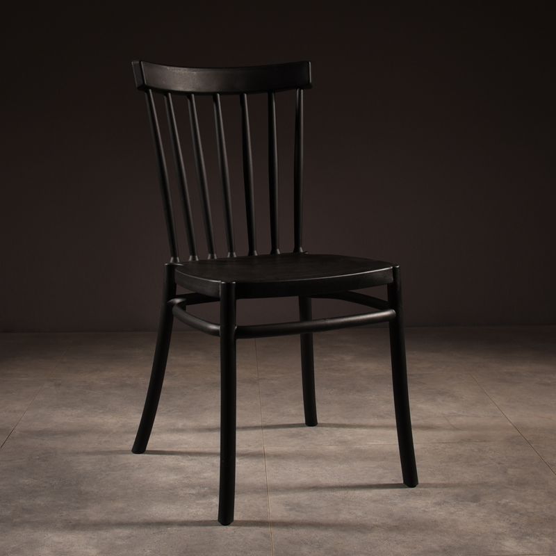 Glam Indoor-Outdoor Dining Side Chair Plastic Stacking Side Chair