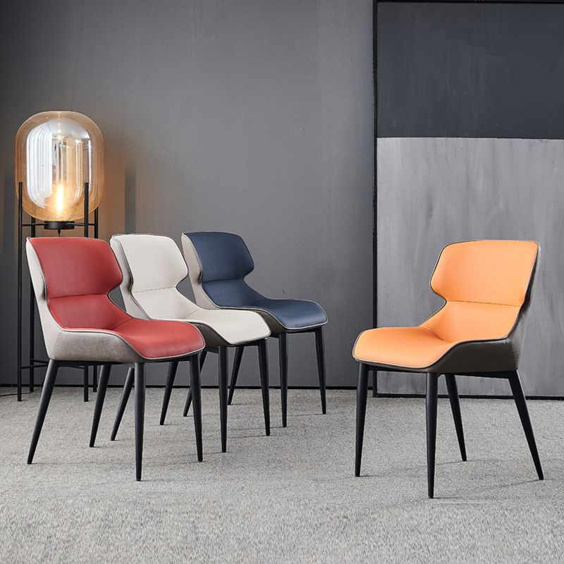 Metal Contemporary Modern Indoor-Outdoor Chair Wingback Side Chair Clearhalo 'Dining Chairs' 'Dining Tables & Seating' 'dining_chair' 'furn' 'furn_dining_chair' 'Furniture' 'furniture_dining_chair' 'Kitchen & Dining Furniture' 1200x1200_929873f4-385d-4498-8d87-d18ede78d75d