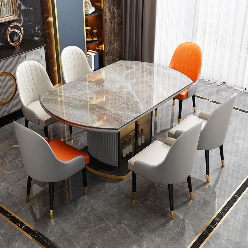 5/7 piezas silla de comedor contemporánea y mesa para el hogar