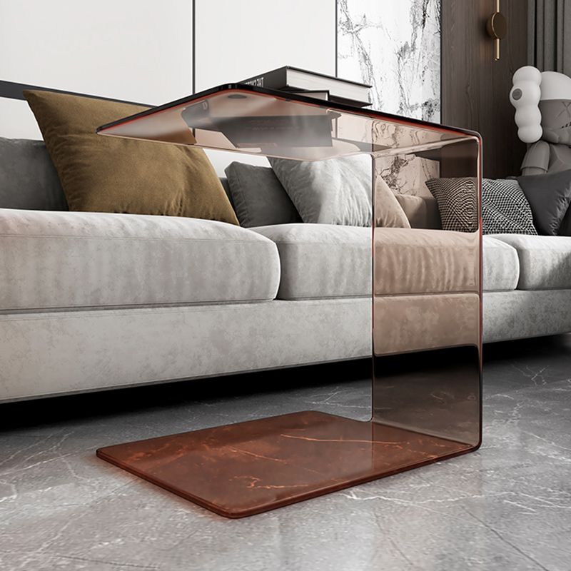 21"H Glam Corner Table Acrylic Square Accent Side Table for Living Room Clearhalo 'Coffee & Accent Tables' 'End & Side Tables' 'end_side_tables' 'furn' 'furn_end_side_tables' 'Furniture' 'Living Room Furniture' 1200x1200_9299b737-6b34-4430-b0ad-5a85732e67b7