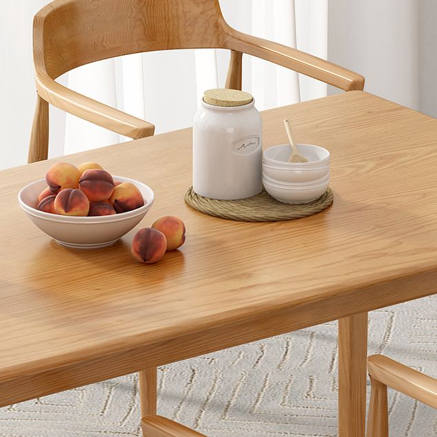 Rectangle Simplicity Dining Table Wood Color Fixed Table of Pinewood Solid Wood Clearhalo ' dining_table' 'Dining Tables & Seating' 'Dining Tables' 'furn' 'furn_dining_table' 'Furniture' 'furniture_dining_table' 'Kitchen & Dining Furniture' 'kitchen&dining_furn' 'kitchen' 'kitchen_dining_table' 1200x1200_929aa847-1e0f-4cc4-8e7b-24b2fbc0ceed