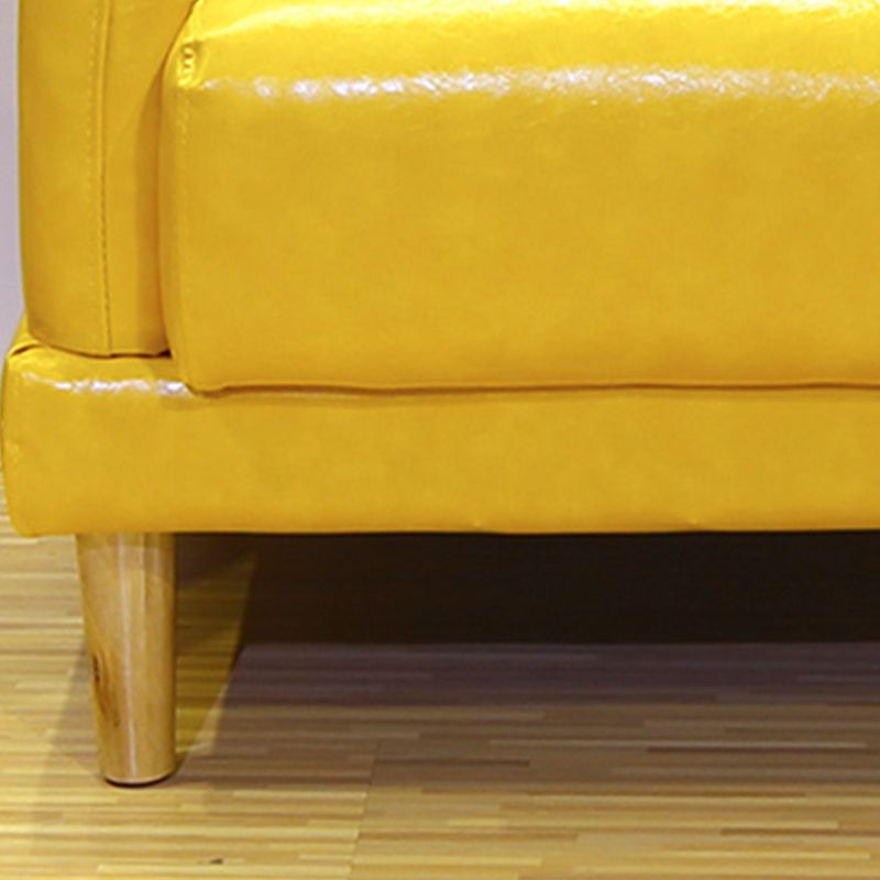 Contemporary Tufted Sofa Couch Split-Back Standard Square Arm Settee Couch