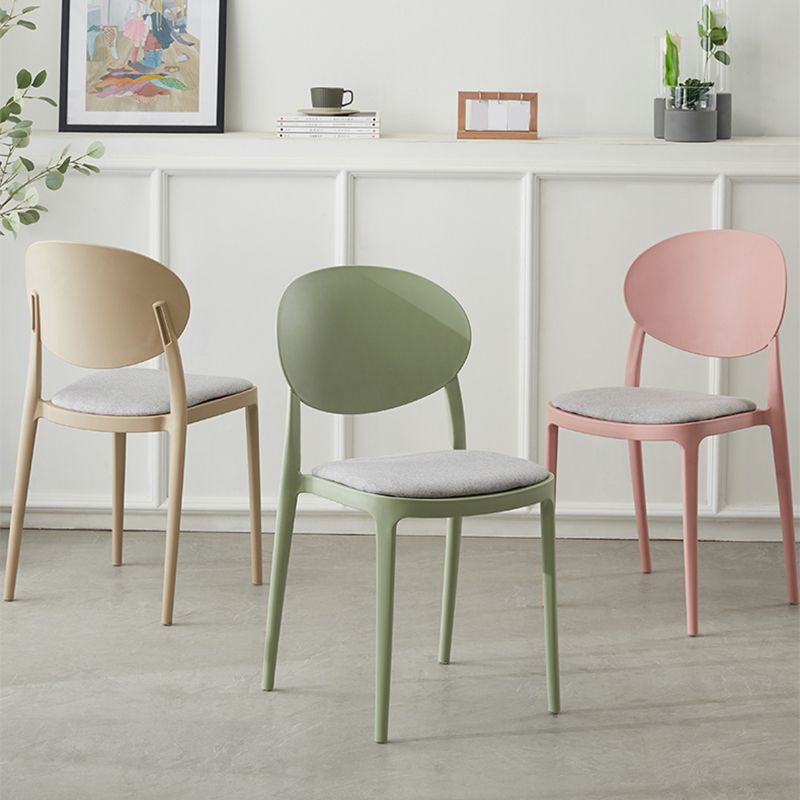 Scandinavian Plastic Restaurant Side Chair Open Back Matte Finish Dining Chair Clearhalo ' kitchen&dining_furn' 'Dining Chairs' 'Dining Tables & Seating' 'dining_chair' 'furn' 'furn_dining_chair' 'Furniture' 'furniture_dining_chair' 'Kitchen & Dining Furniture' 'kitchen' 1200x1200_929cc903-c457-4b63-99b9-1288223d0eca
