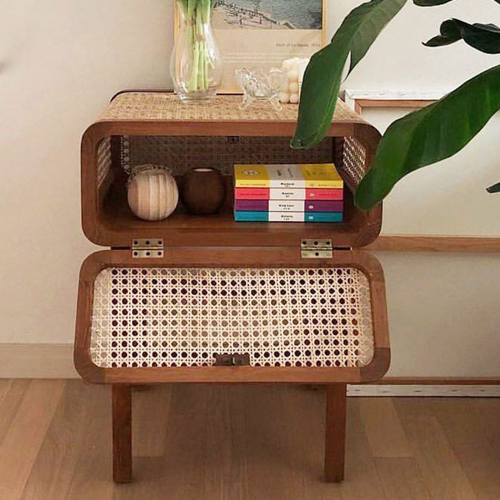 Table de nuit de nuit contemporaine avec armoires .23.6 "