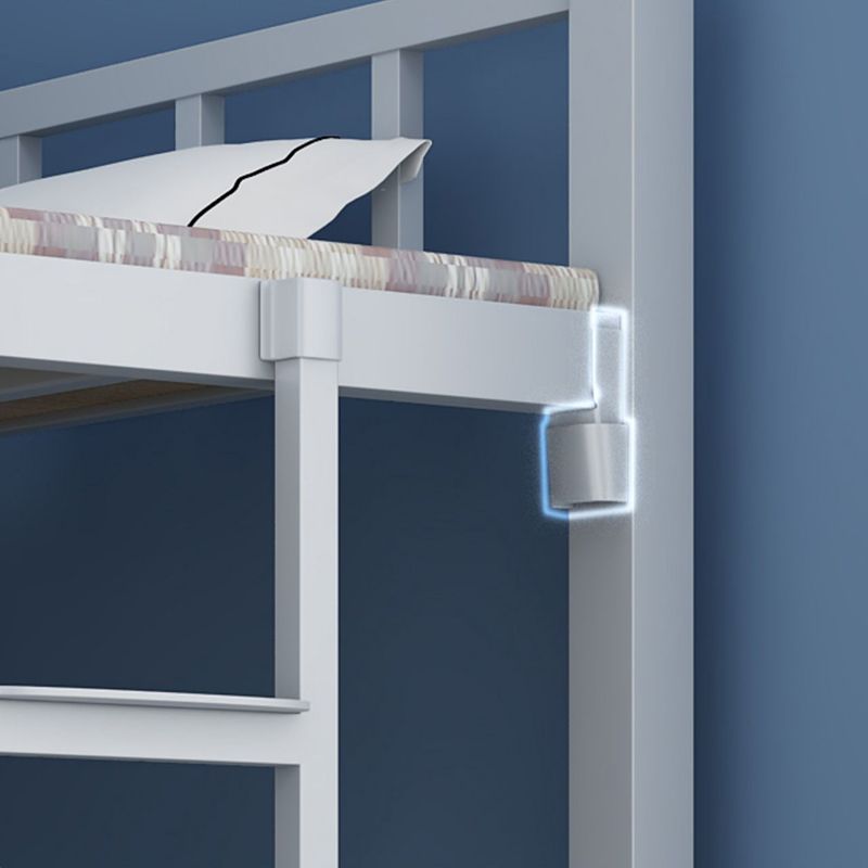Open frame stapelbed eigentijds ijzeren bed 66,93 inch hoog voor slaapkamer