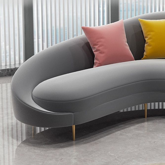 Contemporary Velvet Sloped Arms Sofa with Tight Back for Livingroom Clearhalo 'furn' 'furn_sofas' 'Furniture' 'Living Room Furniture' 'Sofa' 'sofas' 1200x1200_929eba78-e02a-41c1-8cbd-ab4678003638