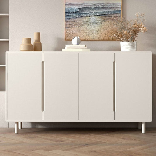 Modern White Dining Server Engineered Wood Sideboard with Adjustable Shelving Clearhalo 'buffet_sideboard' 'Buffets & Sideboards' 'furn' 'furn_buffet_sideboard' 'Furniture' 'Kitchen & Dining Furniture' 1200x1200_929f33d5-6c83-4084-8981-3142a89a3c73