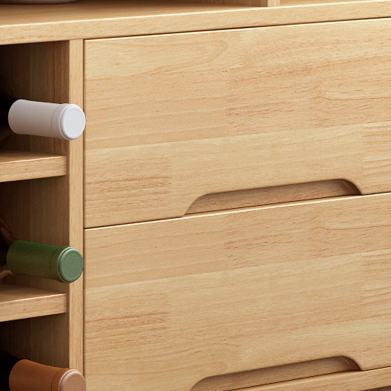 Sideboard a buffet in stile moderno in legno massiccio 35,4 "H con armadio e cassetti