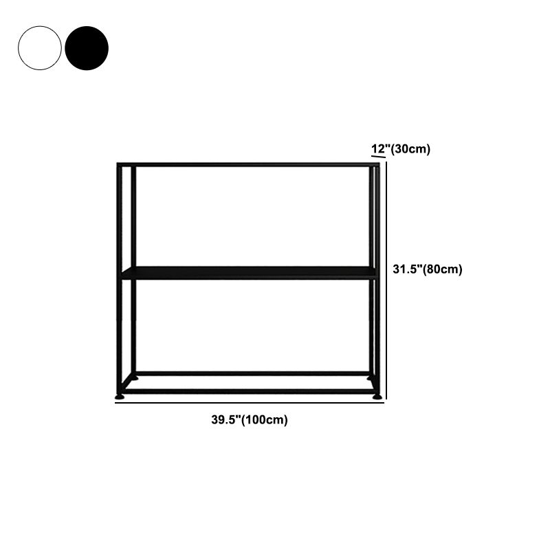 Etagere Metal Bookshelf 2-tier Open Back Modern Bookcase in Burnish