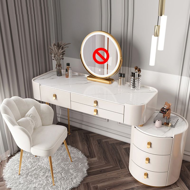 Tavolo da toeletta da toeletta per vanità in legno contemporaneo set di vetro/tavolo da trucco in ardesia