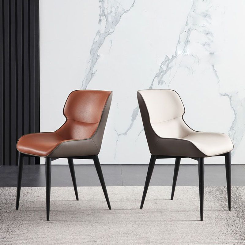 Modern Design Wingback Arm Dining Chairs Leather Dining Chairs for Kitchen (Set of 2) Clearhalo ' kitchen&dining_furn' 'Dining Chairs' 'Dining Tables & Seating' 'dining_chair' 'furn' 'furn_dining_chair' 'Furniture' 'furniture_dining_chair' 'Kitchen & Dining Furniture' 'kitchen' 1200x1200_92a5d41e-84c5-4a52-ae0c-d046dfad438f