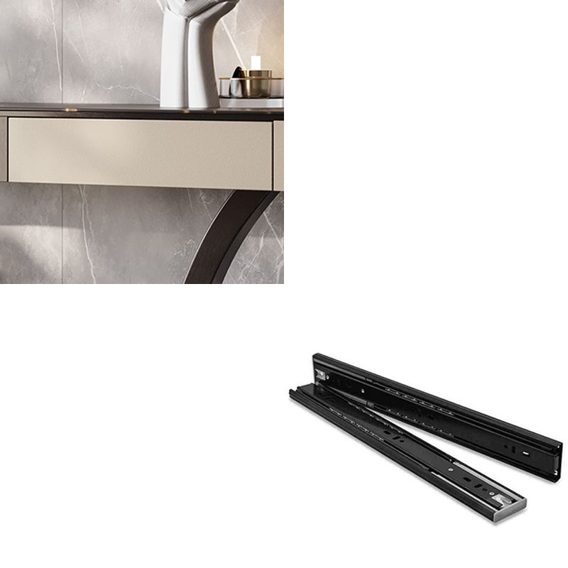 Half Moon Shape Contemporary Console Table Stone White/Black Console Sofa Table