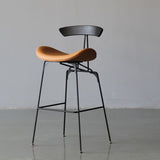 Black Iron Quilted Barstool 25.5" H Industrial Tall Stool with Contoured Seat Clearhalo 'Bar Furniture' 'Bar Stools' 'bar_stools' 'furn' 'furn_bar_stools' 'furniture_bar_stools' 'Kitchen & Dining Furniture' 'kitchen&dining_furn' 'kitchen' 'kitchen_furn' Furniture' 1200x1200_92a6be02-f030-48ab-b676-b8ba006781fd