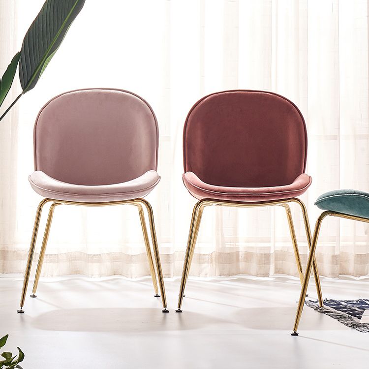 Flannel Scandinavian Bedroom Side Chair Parsons Matte Finish Dining Chair with Gold Legs Clearhalo ' kitchen&dining_furn' 'Dining Chairs' 'Dining Tables & Seating' 'dining_chair' 'furn' 'furn_dining_chair' 'Furniture' 'furniture_dining_chair' 'Kitchen & Dining Furniture' 'kitchen' 1200x1200_92a7121f-9d64-4314-9253-1dff9700a8d1