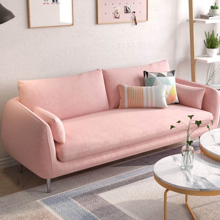 Contemporary 31.49" H Solid Color Velvet Flared Arm Loveseat