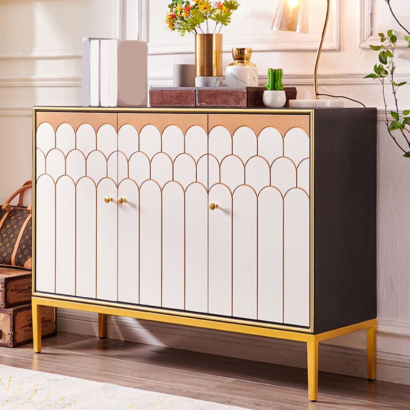 Server mobile sideboard in legno glam con gambe in acciaio