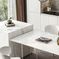 Modern White Dining Table Rectangle Sintered Stone Dining Table with Acrylic Base for Kitchen Clearhalo ' dining_table' 'Dining Tables & Seating' 'Dining Tables' 'furn' 'furn_dining_table' 'Furniture' 'furniture_dining_table' 'Kitchen & Dining Furniture' 'kitchen&dining_furn' 'kitchen' 'kitchen_dining_table' 1200x1200_92a8d7ec-de6a-4486-b0a4-2b7c3f1775ab