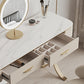 Glam Makeup Vanity Desk Table Stone Top Dressing Table with Drawer