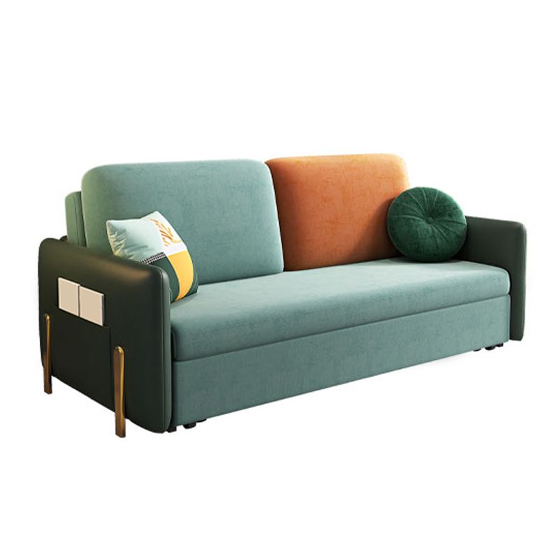 34 "幅のグラム布団ソファベッドグリーン布団スリーパーソファストレージ付き