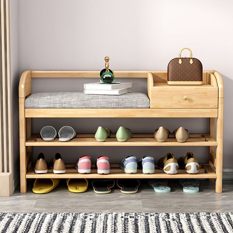 Mid-Century Modern Seating Bench Rectangle Shoe Storage Cushioned Entryway Bench Clearhalo 'Benches' 'Chairs & Seating' 'furn' 'furn_benches' 'Furniture' 'Living Room Furniture' 1200x1200_92ad25ac-323c-4ca6-8da5-4e92db366fdf