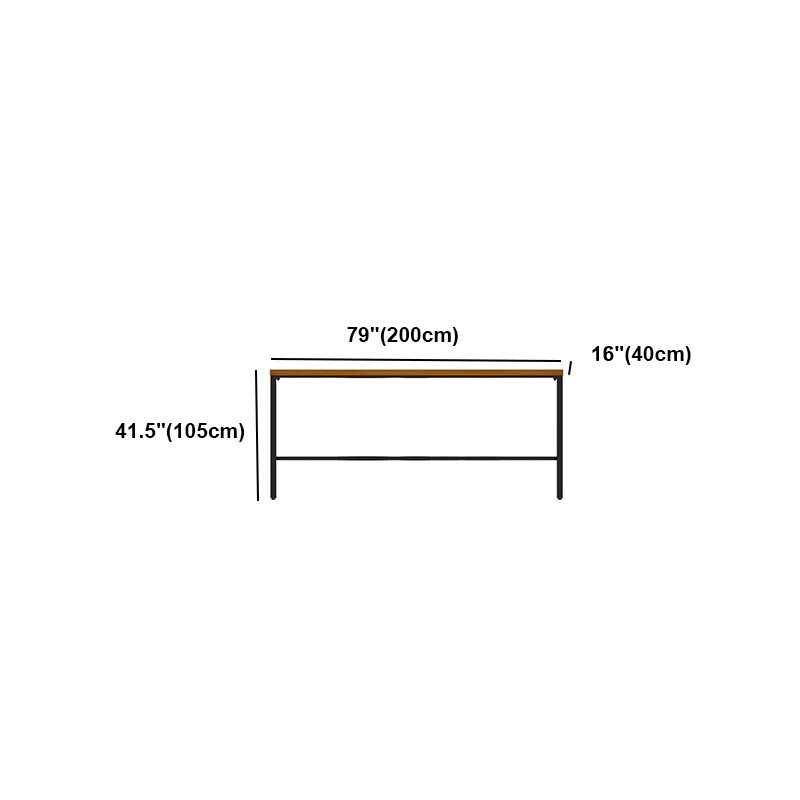 Brown Modern Style Bar Table Solid Wood and Iron Breakroom Bar Table Clearhalo 'Bar Furniture' 'Bar Tables' 'bar_tables' 'furn' 'furn_bar_tables' 'Furniture' 'furniture_bar_tables' 'Kitchen & Dining Furniture' 1200x1200_92aee516-68ce-411e-b0ba-46a978b1263b
