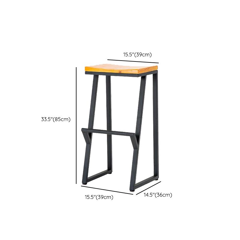 Contemporary Wood Counter Stools Metal Bar Stool for Home Use Clearhalo 'Bar Furniture' 'Bar Stools' 'bar_stools' 'furn' 'furn_bar_stools' 'Furniture' 'Kitchen & Dining Furniture' 1200x1200_92b06276-0a16-4a46-8b66-a18d532de919