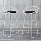 Glam Bucket Upholstered Bar Stools Footrest Low Back Bar and Counter Stool