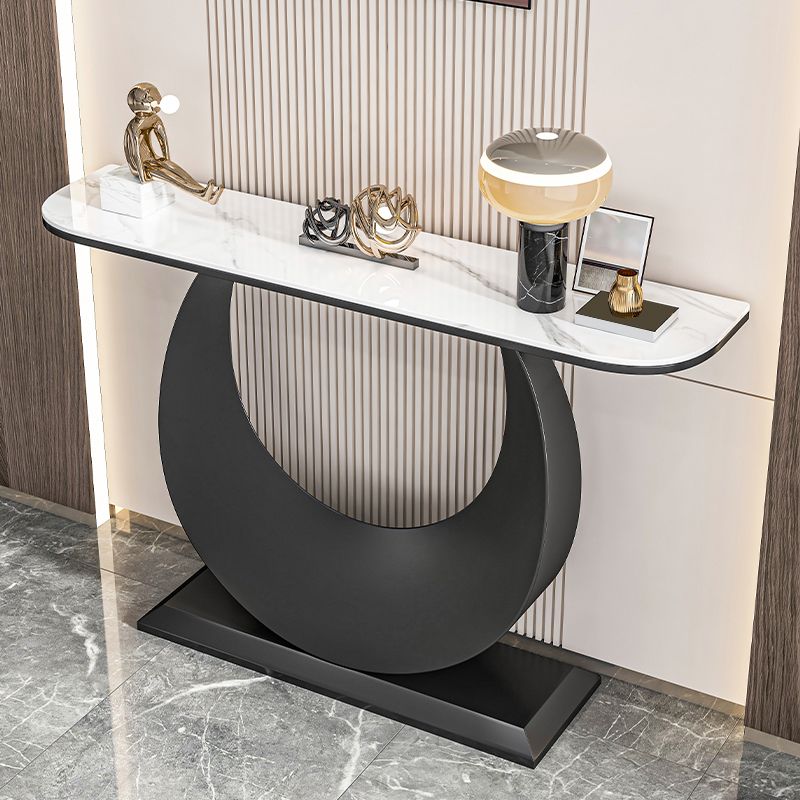 Tavolo accento in pietra glam tavolo da divano di divani resistenti a graffi per la sala